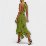 Elodie - Elegantne asimetrične maxi obleke" could be rewritten as "Elodie - Asimetrične maxi obleke z elegantnim pridihom.