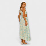 Sienna - Elegantne Maxi Obleke z Odkritim Izrezom.