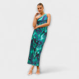 Sienna - Elegantne Maxi Obleke z Odkritim Izrezom.