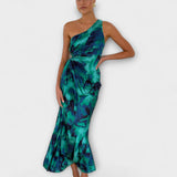Sienna - Elegantne Maxi Obleke z Odkritim Izrezom.