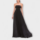 Mireille - Elegantne Maxi Obleke z Pliseji in Izrezki