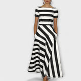 Janell - Pruge Maxi Dress