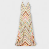 Remi - Maxi obleka z živahnim herringbone vzorom, Missoni