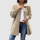 Martina - Klasičen oversized plašč z gumbi