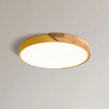 Eleganten skandinavski leseni LED stropni svetilko za moderne notranjosti