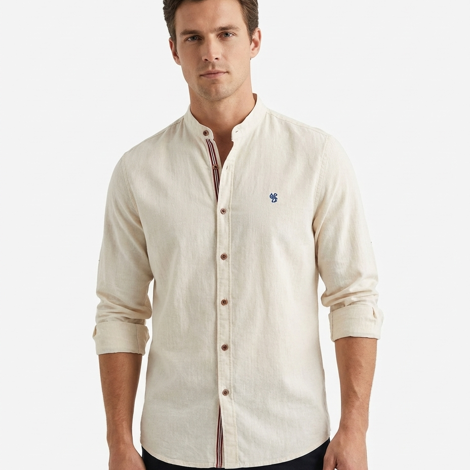 Tobias™ | Moderna moška majica s podolgimi rokavi in polo ovratnikom