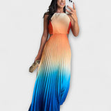 Haven - Elegantna Maxi Oblačila brez Rokavov s Tie-Dye Motivi