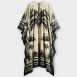 Melissa - Plus Size Kaftan s Flamingo Uzorkom