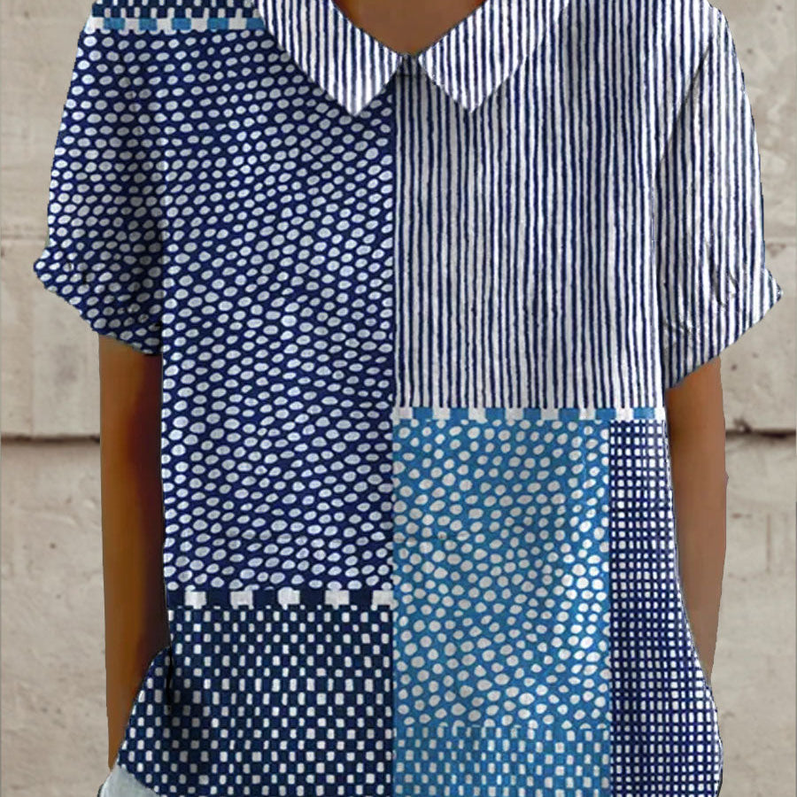 Alina - Srajca z Patchwork Natisom