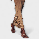 Kathleen - Zlate pletene maxi obleka od Dolly