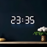 Eleganten 3D LED digitalni stenski ura za moderno eleganco