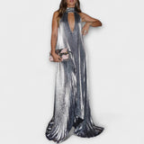 Calliope - Metalne plisirane maxi obleka