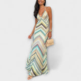 Remi - Maxi obleka z živahnim herringbone vzorom, Missoni