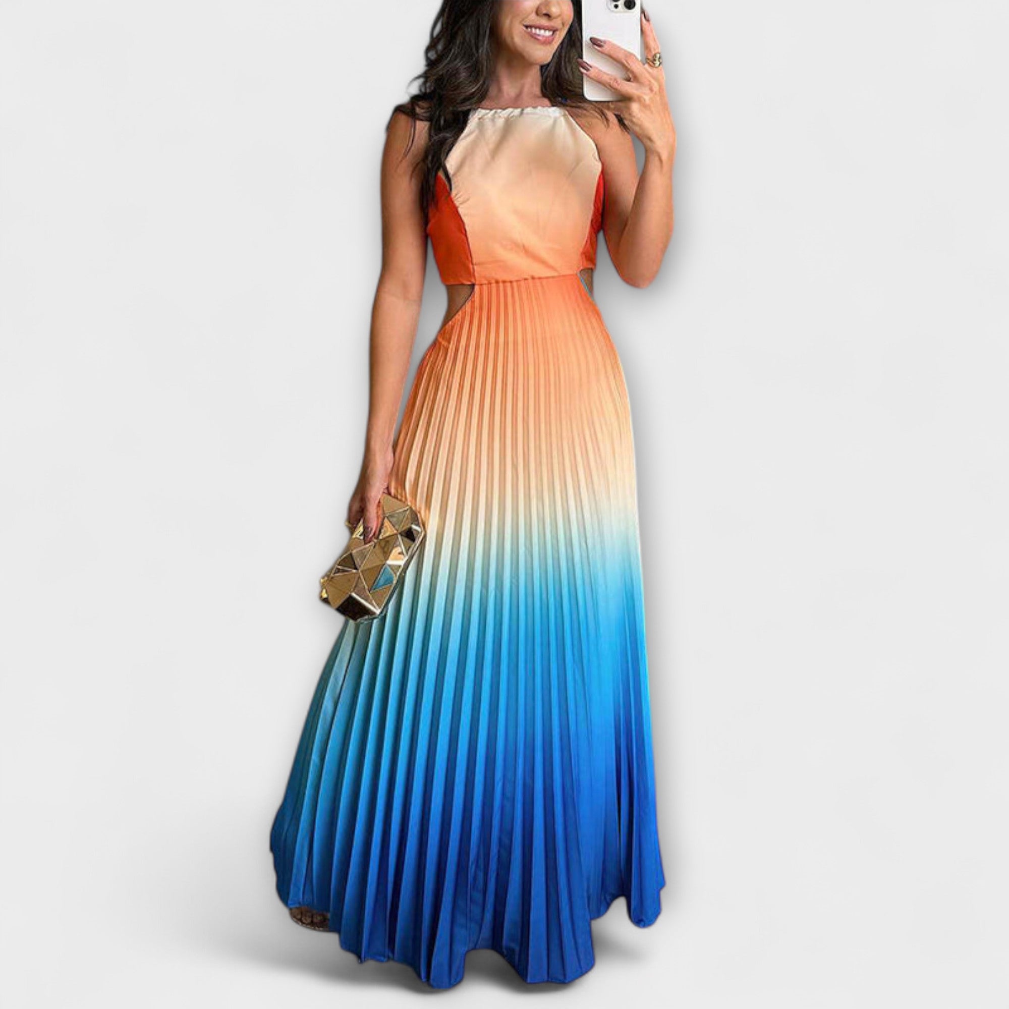 Haven - Elegantna Maxi Oblačila brez Rokavov s Tie-Dye Motivi