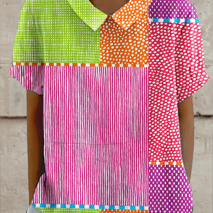Zara - Barvna Srajca v Patchworku