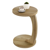 Stylish Solenea C-shaped round side table for a modern interior