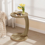 Stylish Solenea C-shaped round side table for a modern interior