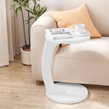 Stylish Solenea C-shaped round side table for a modern interior