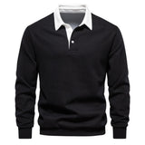 Emil - Elegantna dolga rokava Poloshirt za moške