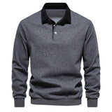 Emil - Elegantna dolga rokava Poloshirt za moške