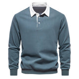Emil - Elegantna dolga rokava Poloshirt za moške