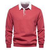 Emil - Elegantna dolga rokava Poloshirt za moške
