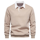 Emil - Elegantna dolga rokava Poloshirt za moške