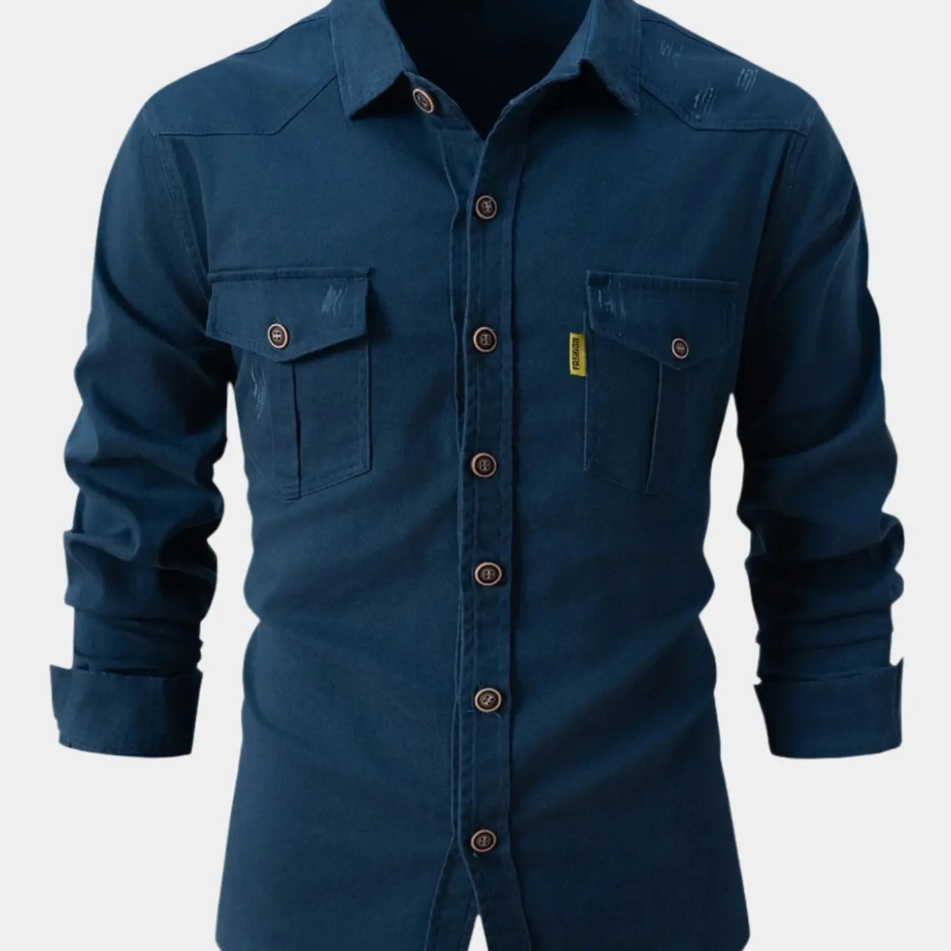 Denim mešana srajca - Gumbi