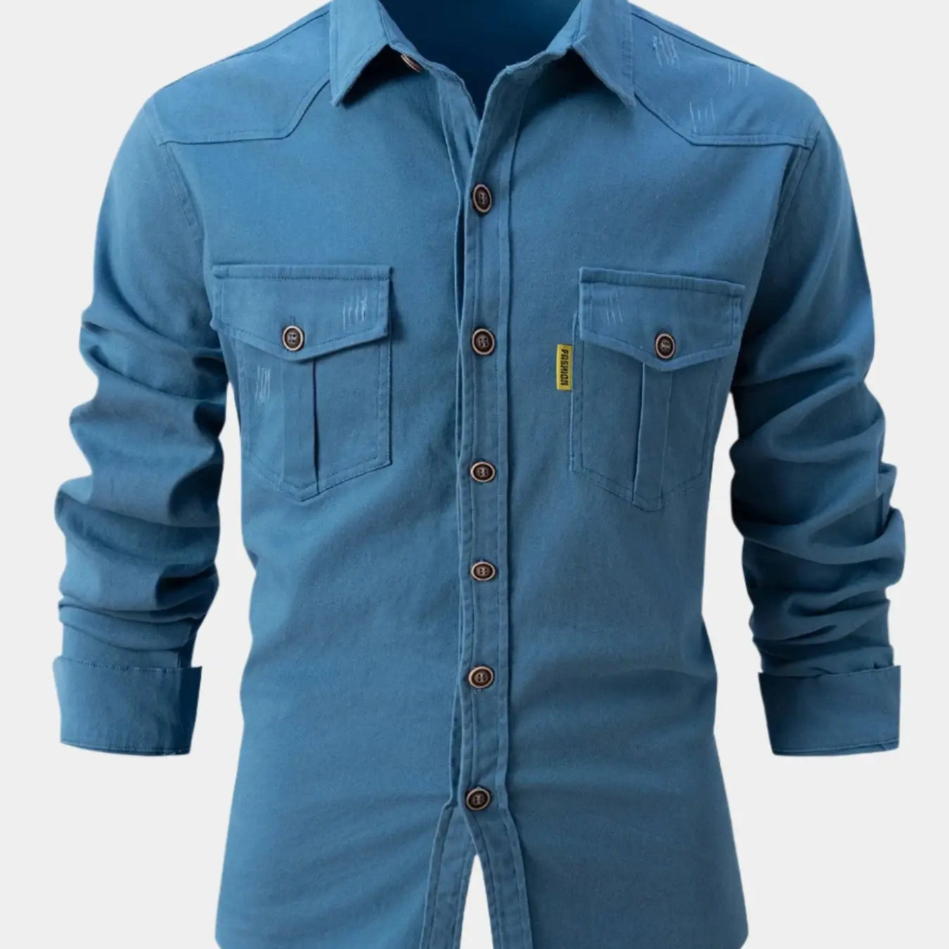 Denim mešana srajca - Gumbi