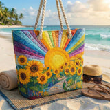 Ročno izdelana plažna torba | Rainbow Sun