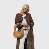 Veronika – Elegant Suede Trench Coat