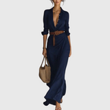 Thames – Elegantní Maxi Zavinovací Šaty