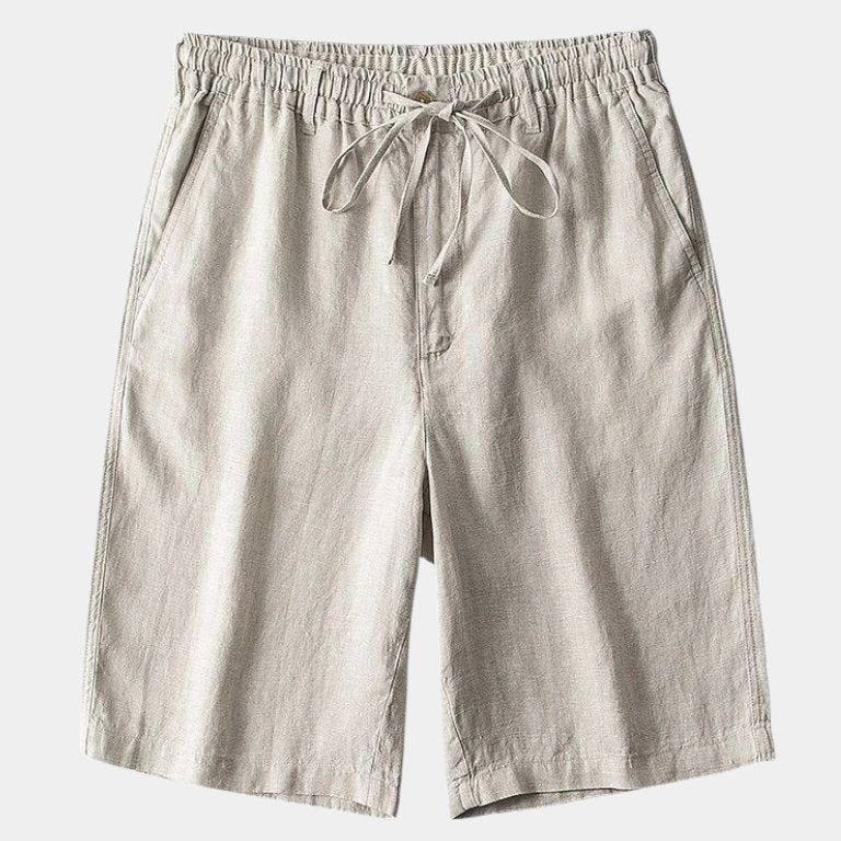 Mikkel™ | Sivi Laneni Šortsi