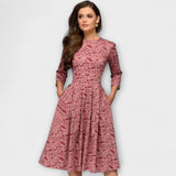 Retrozo - Elegantna obleka do polovice mečic