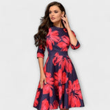 Retrozo - Elegantna obleka do polovice mečic