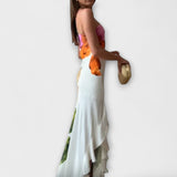 Sapphire - Elegant Maxi Dress with Patchwork Design