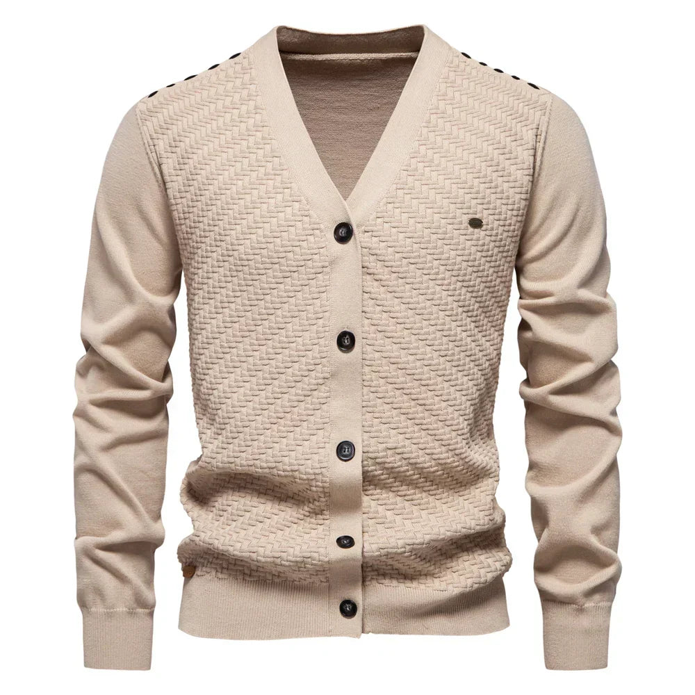 Schneider™ | Moški topel cardigan z V-izrezom