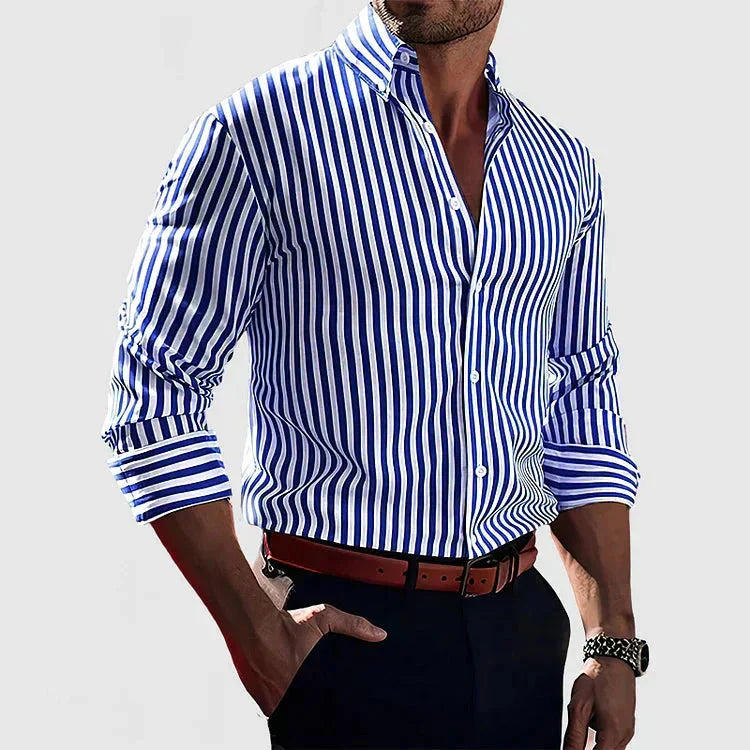 Overshirt srajca Soft Blend - Črtasta