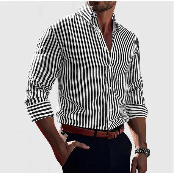 Overshirt srajca Soft Blend - Črtasta