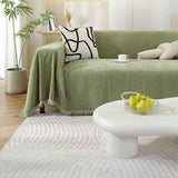 Luksuzni chenille herringbone plašč z elegantnimi resicami