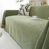 Luksuzni chenille herringbone plašč z elegantnimi resicami