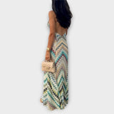 Remi - Maxi obleka z živahnim herringbone vzorom, Missoni