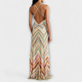 Remi - Maxi obleka z živahnim herringbone vzorom, Missoni