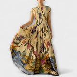 Amara - Oblačilo z naborki in živalskim vzorcem