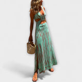 Ella - Eleanor Tie-Dye Obleka z Razporki