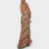 Remi - Maxi obleka z živahnim herringbone vzorom, Missoni