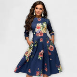 Retrozo - Elegantna obleka do polovice mečic